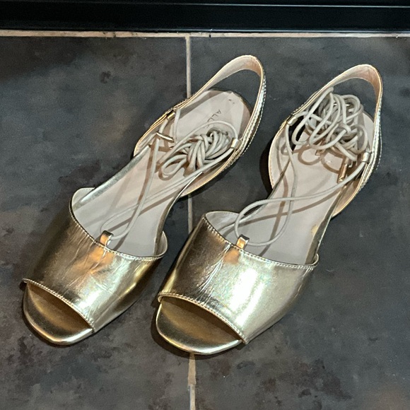 Aldo Metallic Strappy Sandals 8.5 - Picture 2 of 10